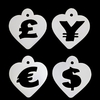 4Pcs/Set Currency Symbols White Plastic Cake Stencil Airbrush Painting Art Mold DIY Mousse Cake Mold