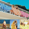 5 Colors Round Beach Yoga Towel Stripe Shawl Polyester Tablecloth Travel Supplies
