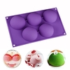 5 Half Balls Silicone Bakeware Cake Fondant Mold Chocolate Pudding Mold DIY Baking Decorating Tool