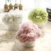5 Heads Peony Multilayer Artificial Flower Wedding Hand Flower Bouquet Home Office Garden Decor