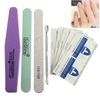 5 In 1 Nail Art File Manicure Tools Set UV Gel Polish Cleaning Pusher Cotton Pads