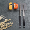 5 Pairs 304 Stainless Steel Sliver Chopsticks Reusable Non-Slip Tableware Set Flatware