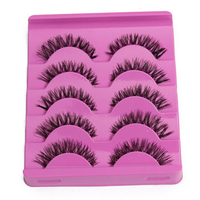 5 Pairs False Eyelashes Eyelash Soft Long Handmade Makeup Eye Lash