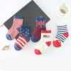 5 Pairs Kids Boys Girls Cotton British Wind Flag Socks Stripe Thickening Tube Socks