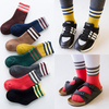 5 Pairs/lot Kids Thicken Terry Crew Classic Three Stripes Sports Boneless Cotton Socks