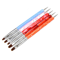 5 Pcs Acrylic UV Gel Nail Art Design Dotting Painting Brush Pen Tool Set