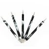 5 Pcs Double-end Acrylic Nail Drill Design DIY Dotting Pen Crystal Black