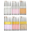 5 Pcs Steel Metal Crystal Rhinestones Nail Art Dotting Pen Brush Set