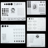 5 Styles Professional Soft Silicone Nail Polish Pad Printing Mode Manicure Coloring Pads