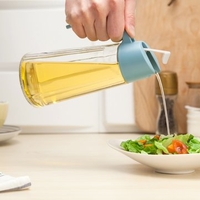 500ml Glass Gravy Boat Seasoning Jar Vinegar Soy Storage Bottle Holder Container Kitchen Tools