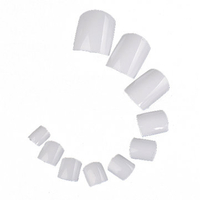 500Pcs White UV Gel Acrylic False Toe Nails Art Tips DIY