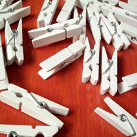 50Pcs 3.5CM MIni Wood Clips Paper Clothes Gadgets Trash Cans Fixed Gadgets