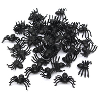 50pcs April Fool Plastic Spiders Spider Funny Joking Toy Halloween Decoration
