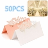 50Pcs Laser Cut Butterfly Hollow Out Paper Table Place Name Seat Card Wedding Party Accessories
