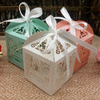 50Pcs Paris Eiffel Tower Hollow Out Paper Candy Box Wedding Favors Gifts Sweet Bags Party Supplies