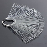 50PCS Transparent Detachable Nail Display Tool Foldable Fan Board