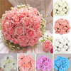 50X Artificial Flowers Fake Foam Flowers Roses Wedding Bridal Bouquet Decor