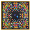 51"*51" Women Black Birds Printed Twill Silk Square Scarf Euro Style Big Shawl