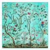 51"*51" Women Lake Blue Square Scarf Vintage Painting Big Beach Shawl