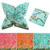 51"*51" Women Vintage Flower Bird Printing Silk Shawl Big Square Scarf
