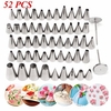 52Pcs Icing Piping Nozzles Pastry Tips Fondant Cake Sugar Craft Decorating Tool