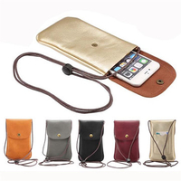 5.5inch Casual Lightweight Pu Leather Phone Bag Shoulder Bag