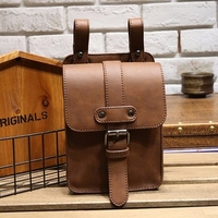 5.5inches Smart Phone PU Leather Waist Bag Crossbody Bag For Men