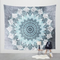 58.2"x58.2" Indian Mandala Beach Towel Multifunction Bohemian Wall Hanging Tapestry Home Decor
