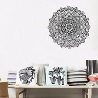 59X59CM Removable Mandala Flower Pattern PVC Wall Stickers