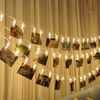 5M 40LED Battery Power Photo Peg Clip Shape Fairy String Light Hanging Picture Christmas Decor