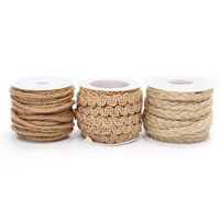 5M Natural Hessian Rope Burlap Ribbon DIY Craft Vintage Wedding Party Home Decor