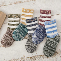 5Pairs Baby Girls Boys Mix Color Stripe Cotton Thicken Tube Socks