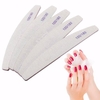 5Pcs 100/180 Grit Dual Sided Sanding Nail Files Curved Manicure Pedicure Tool