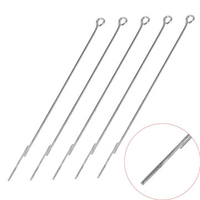 5Pcs 15RS 304 Disposable Stainless Steel Tattoo Needles Silver