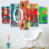 5Pcs Abstract Colorful Canvas Hanging Paintings Home Decor Wall Art