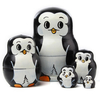 5Pcs Animal Nesting Dolls Traditional Wooden Handmade Matryoshka Gift Tricky Toys