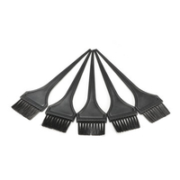 5Pcs Black Hair Dyes Brushes Professional Salon Baked Plastic