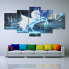 5PCS Horse Wall Art Oil Painting Canvas Home Decor
