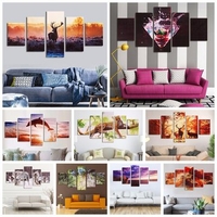 5Pcs Modern Unframed Canvas Painting Panel Wall Art Wall Picture Decorative Home Decor