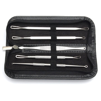 5Pcs Multipurpose Blackhead Removing Acne Extractor Stainless Steel Tools Set