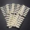 5Pcs Natural Color Flat False Acrylic Nail Art Tips Polish Display Practice Tool