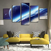 5Pcs Night Sky Interstellar Space Globe Canvas Wall Painting Picture Home Decoration Frameless
