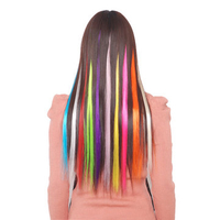 5Pcs Pure Color Fashion Straight Hair Tablets Hair Extension Piece