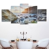 5Pcs Rising Sun Canvas Painting Unframed Wall Art Bedroom Living Room Home Decor