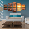 5PCS Sea Beach Unframed Oil Painting Modern Landscape Canvas Wall Art Living Room Home Decor