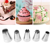 5Pcs Stainless Steel Icing Piping Nozzles Cake Cream Decorating Tips Set Baking Tools Kit Bakeware