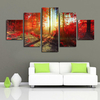 5PCS Sunset Canvas Painting Unframed Landscape Huge Modern Wall Art Home Decor