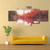 5PCS Sunset Lake Canvas Painting Unframed Landscape Huge Modern Wall Art Home Decor