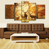 5PCS Unframed Forest Deer Modern Abstract Wall Art Print Painting Home Decor