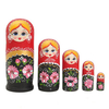 5pcs Wooden Russian Hand Painted Nesting Dolls Babushka Matryoshka Gift